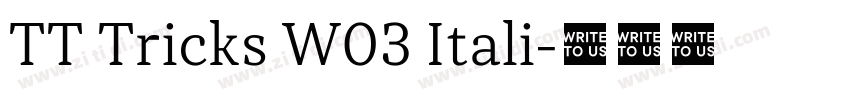 TT Tricks W03 Itali字体转换